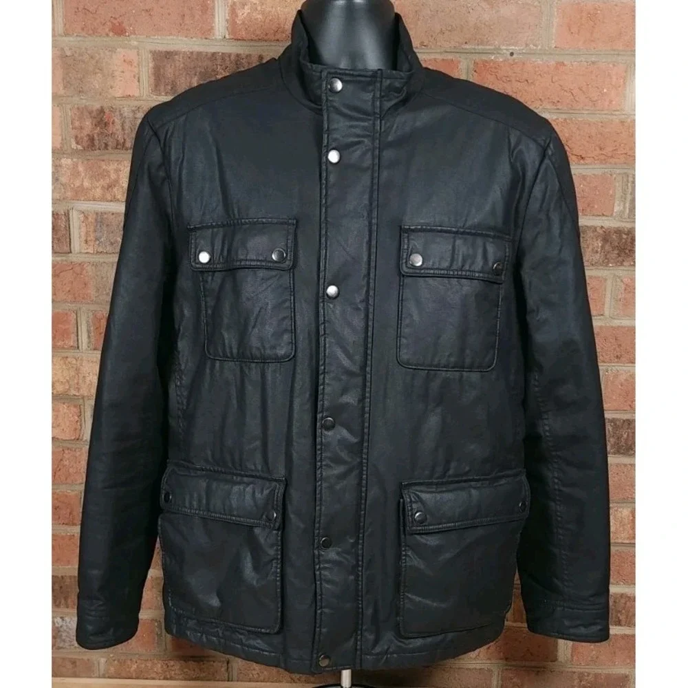 J. Crew Hayes Waxed Canvas Chore Field Military Jacket Coat Thinsulate Size L